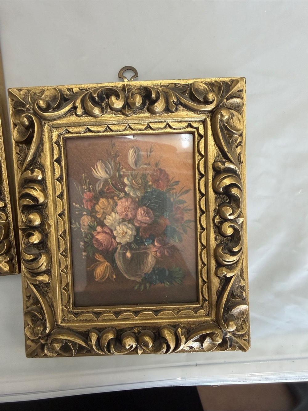 Ornate Gold Floral Picture Frame Pair - Home Accents Style - Picture 3 of 4